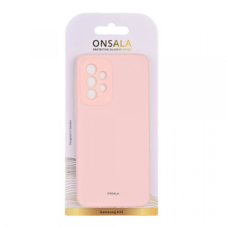 Onsala Phone Case Silicone Chalk Pink - Samsung A33