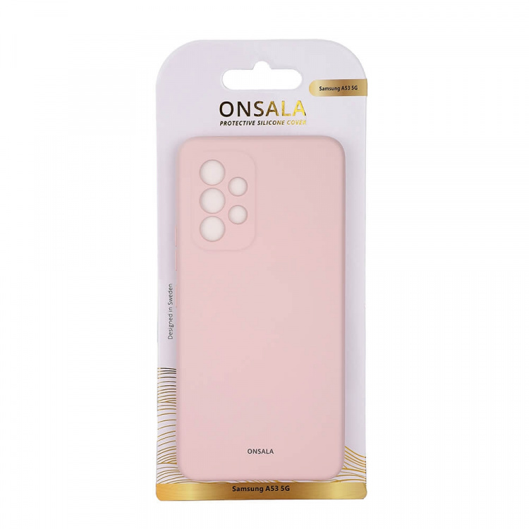 Onsala Phone Case Silicone Chalk Pink - Samsung A53