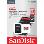 SanDisk MicroSDXC Mobile Ultra 64GB 140MB/s UHS-I Adapt SanDisk MicroSDXC Mobile Ultra 64GB 140MB/s UHS-I Adapt