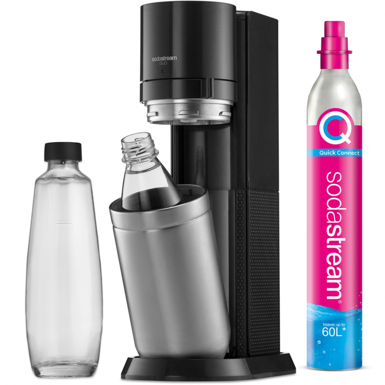 SodaStream Kolsyremaskin DUO Black inkl. 1x Glasflaska & 1x Plastflaska