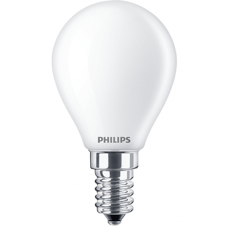 Philips LED E14 Klot 3,4W (40W) Frost Dim WarmGl 470 Philips LED E14 Klot 3,4W (40W) Frost Dim WarmGl 470