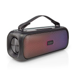 Nedis Bluetooth® Party Boombox | 4.5 hrs | 2.0 | 45 W | Media playback: AUX / USB | IPX5 | Linkable | Carrying handle | Party lights | Black