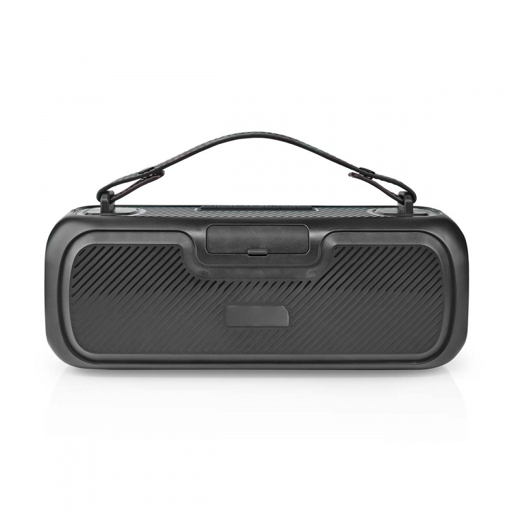 Nedis Bluetooth® Party Boombox | 4.5 hrs | 2.0 | 45 W | Media playback: AUX / USB | IPX5 | Linkable | Carrying handle | Party lights | Black
