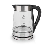 Nedis SmartLife Electric Kettle | Wi-Fi | 1.7 l | Glass | 40,60,70,80,90,100 °C | Temperature indicator | Rotatable 360 degrees | Concealed heating element | Strix® controller | Boil-dry protection | Android™ / IOS
