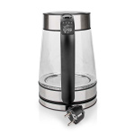Nedis SmartLife Electric Kettle | Wi-Fi | 1.7 l | Glass | 40,60,70,80,90,100 °C | Temperature indicator | Rotatable 360 degrees | Concealed heating element | Strix® controller | Boil-dry protection | Android™ / IOS