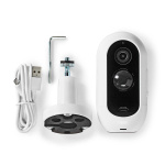 Nedis SmartLife Outdoor Camera | Full HD 1080p | IP65 | Max. battery life: 6 Months | Cloud Storage (optional) / microSD (not included) | 5 V DC | With motion sensor | Night vision | White