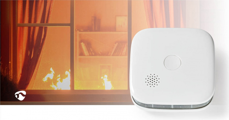 Nedis SmartLife Smoke Detector | Wi-Fi | Battery Powered | Sensor life cycle: 10 year | EN 14604 | Max. battery life: 24 Months | 85 dB | White | 1 pcs Nedis SmartLife Smoke Detector | Wi-Fi | Battery Powered | Sensor life cycle: 10 year | EN 14604 | Max. battery life: 24 Months | 85 dB | White | 1 pcs
