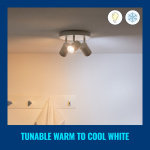 WiZ 2-pack WiFi Smart LED GU10 50W Varm-kallvit