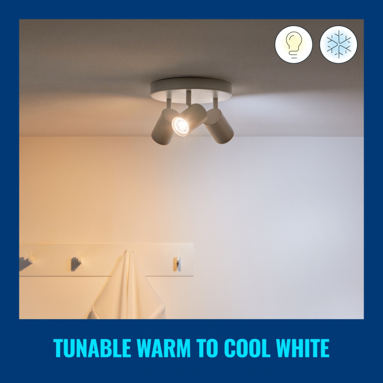 WiZ 2-pack WiFi Smart LED GU10 50W Varm-kallvit