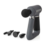 Nedis Sports Massage Gun | Battery Powered | N/A | Rechargeable | 6 Massage Modes | USB Cable | Grey