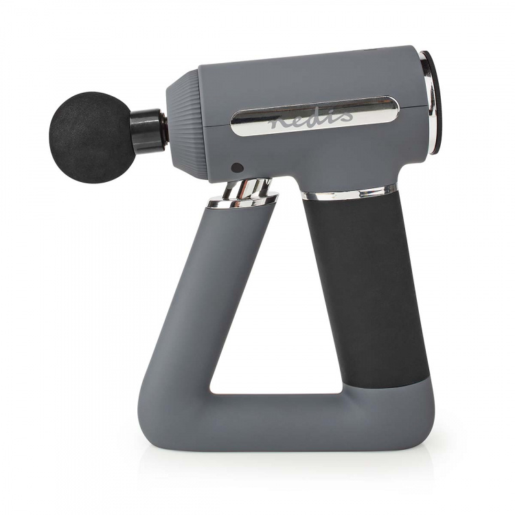 Nedis Sports Massage Gun | Battery Powered | N/A | Rechargeable | 6 Massage Modes | USB Cable | Grey