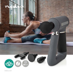 Nedis Sports Massage Gun | Battery Powered | N/A | Rechargeable | 6 Massage Modes | USB Cable | Grey