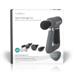 Nedis Sports Massage Gun | Battery Powered | N/A | Rechargeable | 6 Massage Modes | USB Cable | Grey