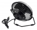 DELTACO GAMING USB desktop fan with clock, black