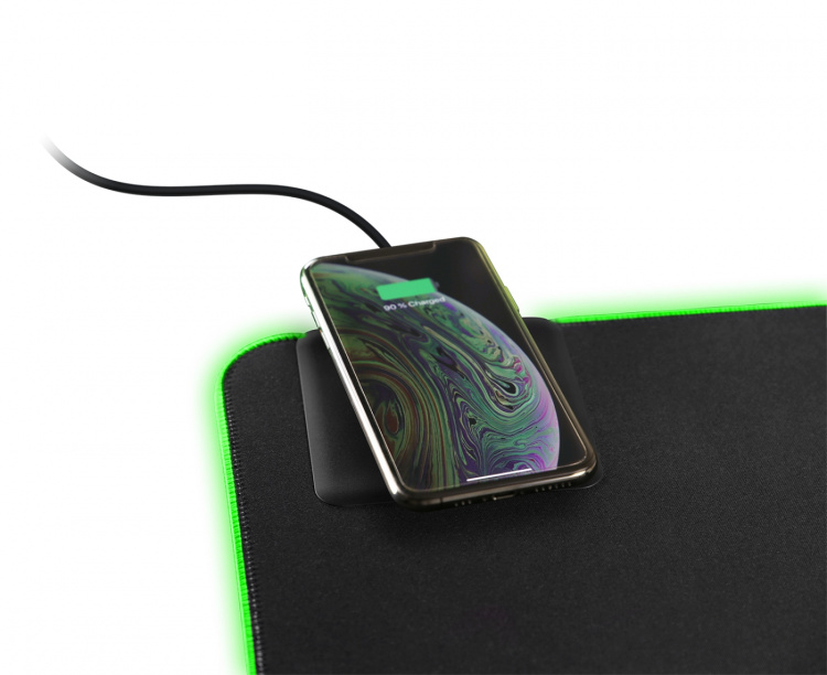 DELTACO GAMING DMP330 RGB mousepad, 10W wireless charging,1180x580x4mm DELTACO GAMING DMP330 RGB mousepad, 10W wireless charging,1180x580x4mm