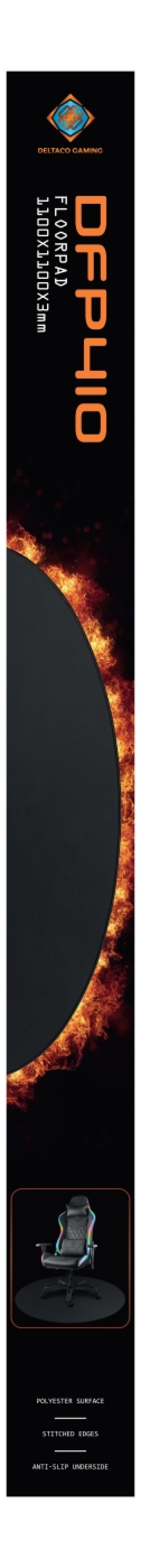 DELTACO GAMING DFP410 Floorpad, 110x110cm, black