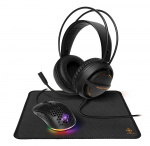 DELTACO GAMING 3-in-1 Lightweight Gaming kit, Headset, Mouse, Mousepad