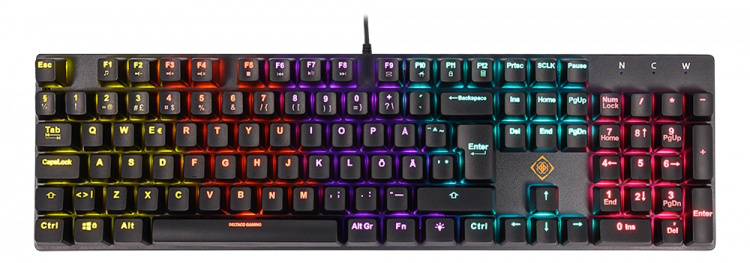 DELTACO GAMING Mechanical RGB 4-in-1 Gaming kit, Red switches, black