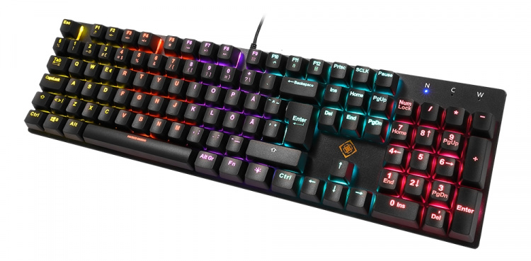 DELTACO GAMING Mechanical RGB 4-in-1 Gaming kit, Red switches, black