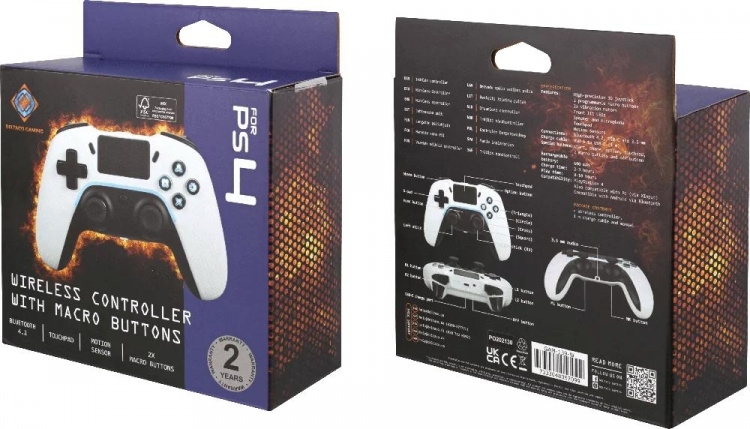 deLTACO GAMING Playstation 4 bluetooth controller, white deLTACO GAMING Playstation 4 bluetooth controller, white