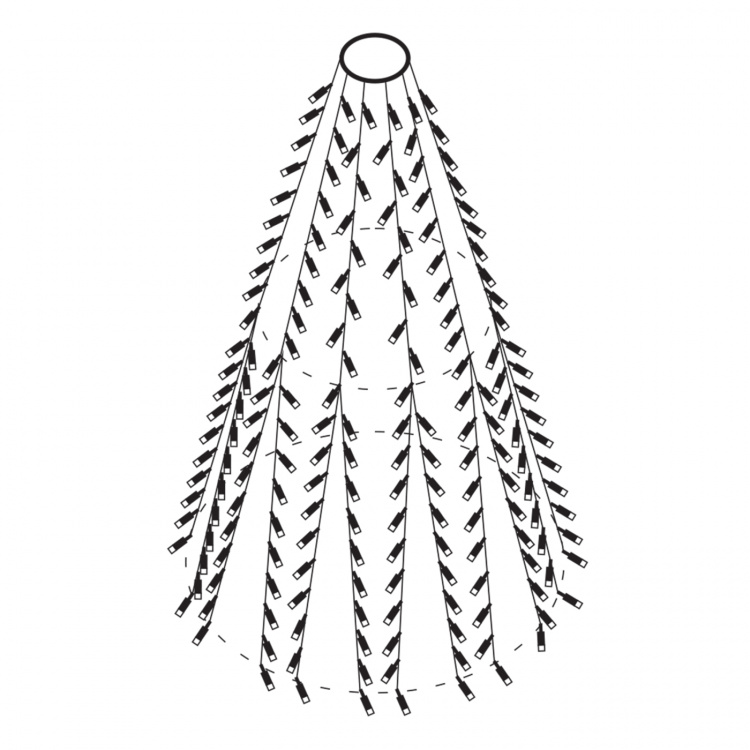 Deltaco Smart home WiFi Tree light,270L,10 strings,RGB,adapter Deltaco Smart home WiFi Tree light,270L,10 strings,RGB,adapter