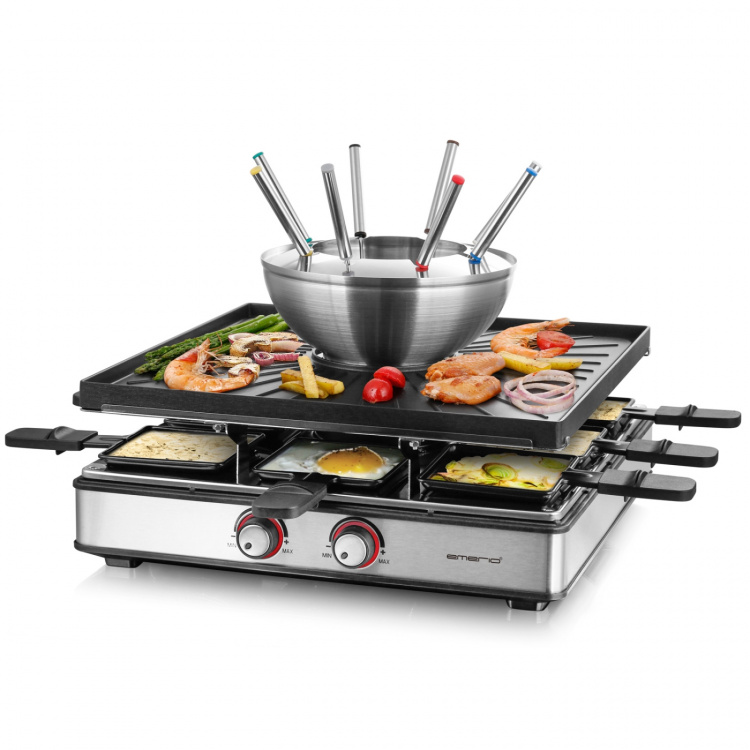 Emerio Raclettegrill med fondue