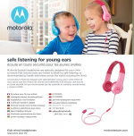 Motorola Headphones Kids wired Squads 200, Pink