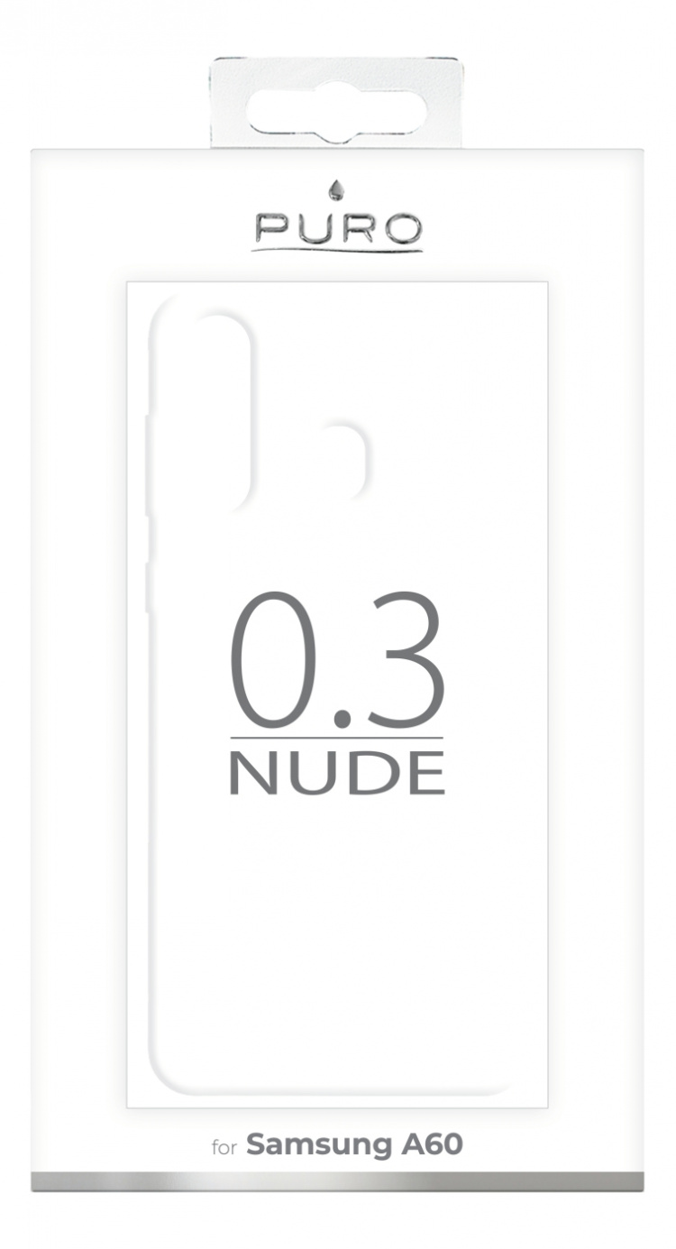 Puro Samsung Galaxy A60, 0.3 Nude Cover, Transparent Puro Samsung Galaxy A60, 0.3 Nude Cover, Transparent
