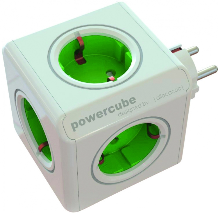 PowerCube Original 5 uttag Grön