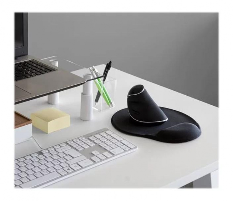 Musmatta med geléfyllt handledsstöd, svart