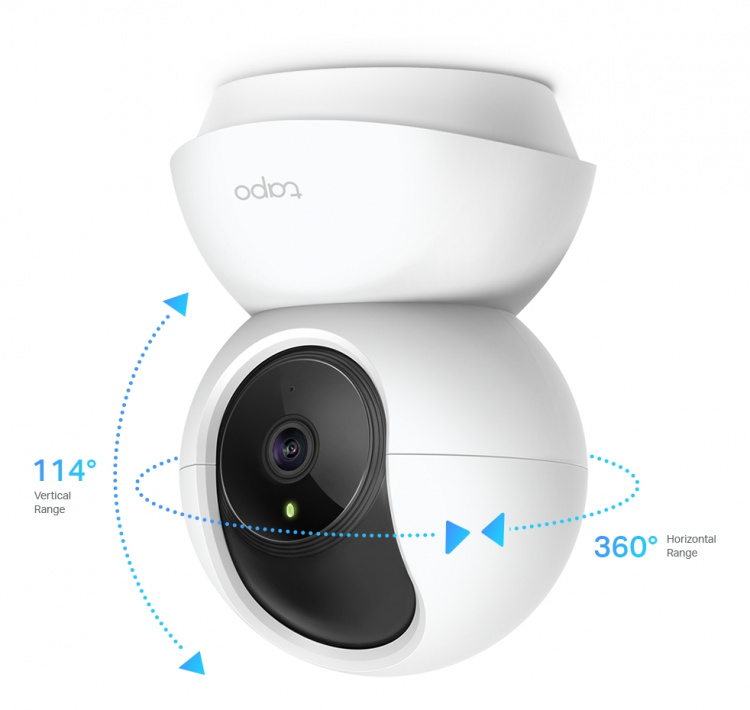 Pan/Tilt Home Security Wi-Fi Camera, High Definition Video: Capture ev