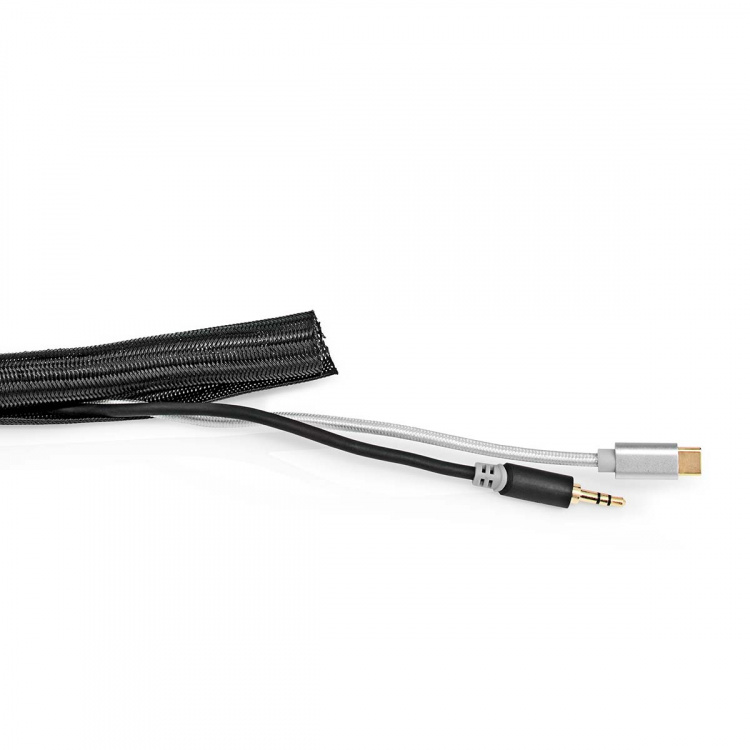Nedis Cable Management | Sleeve | 1 pcs | Maximum cable thickness: 15 mm | Nylon | Black Nedis Cable Management | Sleeve | 1 pcs | Maximum cable thickness: 15 mm | Nylon | Black