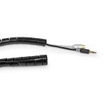 Nedis Cable Management | Spiral Sleeve | 1 pcs | Maximum cable thickness: 22 mm | PE | Black