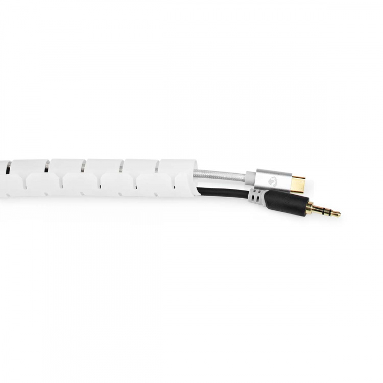 Nedis Cable Management | Spiral Sleeve | 1 pcs | Maximum cable thickness: 22 mm | PE | White