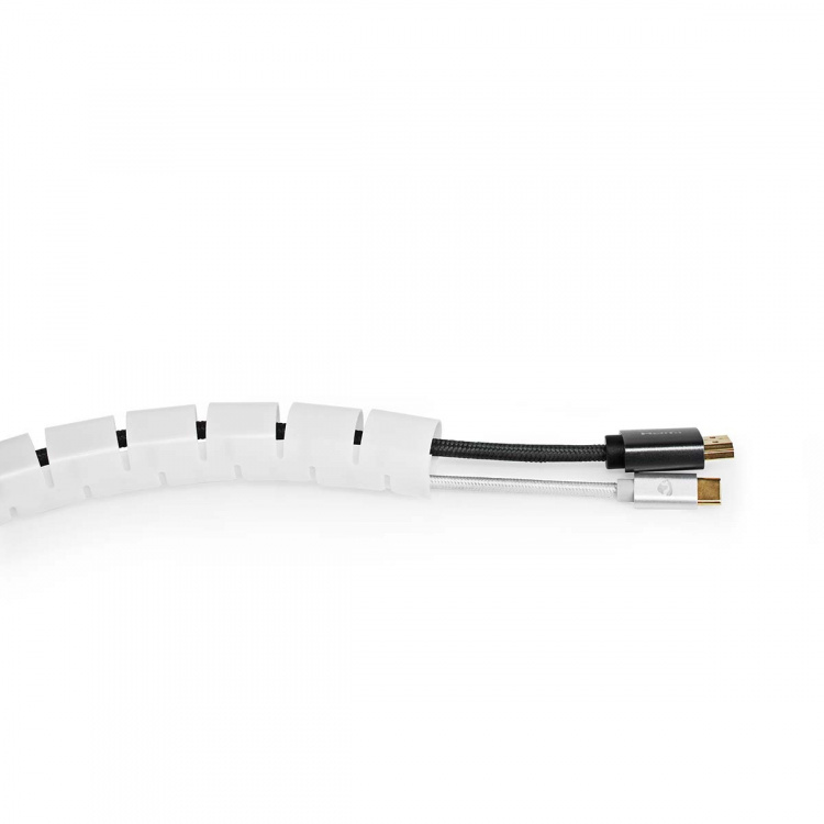 Nedis Cable Management | Spiral Sleeve | 1 pcs | Maximum cable thickness: 28 mm | PE | White