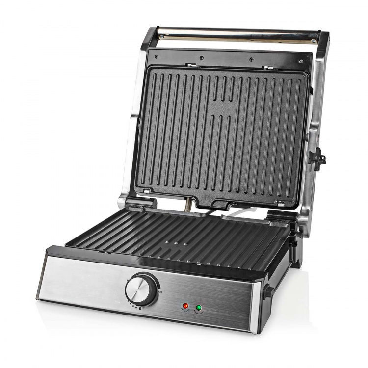 Nedis Contact Grill | 2000 W | 29 x 23 cm | Adjustable temperature control | Plastic / Stainless Steel