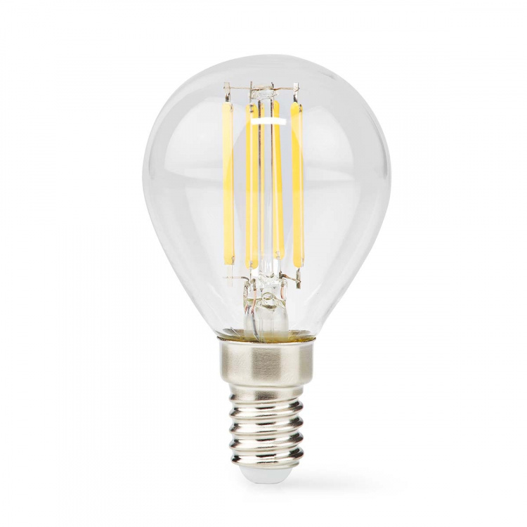 Nedis LED Filament Bulb E14 | G45 | 4.5 W | 470 lm | 2700 K | Dimmable | Warm White | Retro Style | 1 pcs | Clear