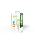 Nedis LED Filament Bulb E14 | G45 | 4.5 W | 470 lm | 2700 | Dimmable | Warm White | Retro Style | 1 pcs | Clear