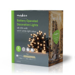 Nedis Christmas Lights | 48 LED\'s | Warm White | 3.60 m | Indoor & Outdoor | Battery Powered