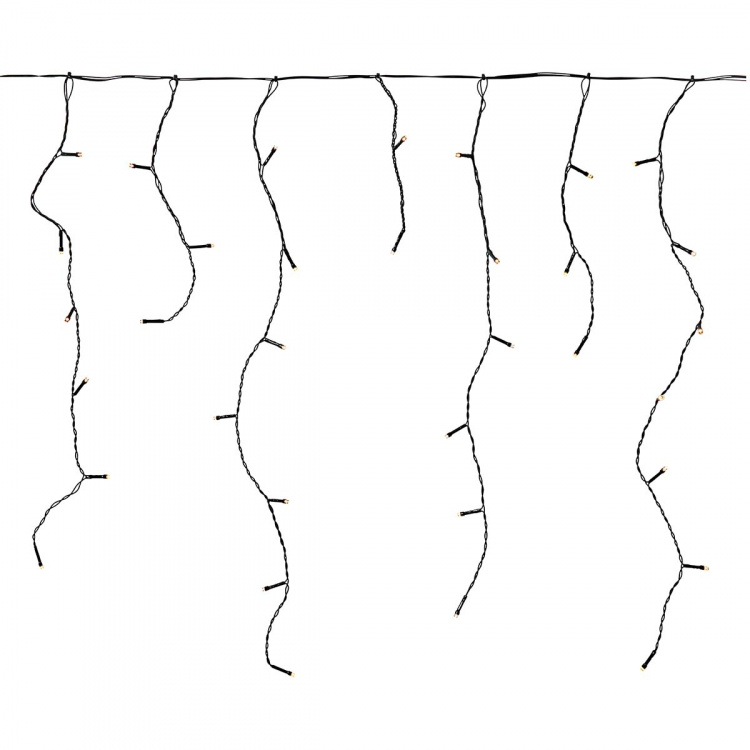 Nedis Decorative Icicle Lights | 180 LED\'s | Warm White | 5.90 m | Mains Powered