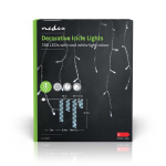 Nedis Decorative Icicle Lights | 180 LED\'s | Cool White | 5.90 m | Mains Powered