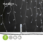 Nedis Decorative Icicle Lights | 180 LED\'s | Cool White | 5.90 m | Mains Powered