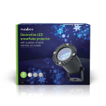 Nedis Decorative Light | LED snowflake projector | White and blue ice crystals | Indoor & Outdoor