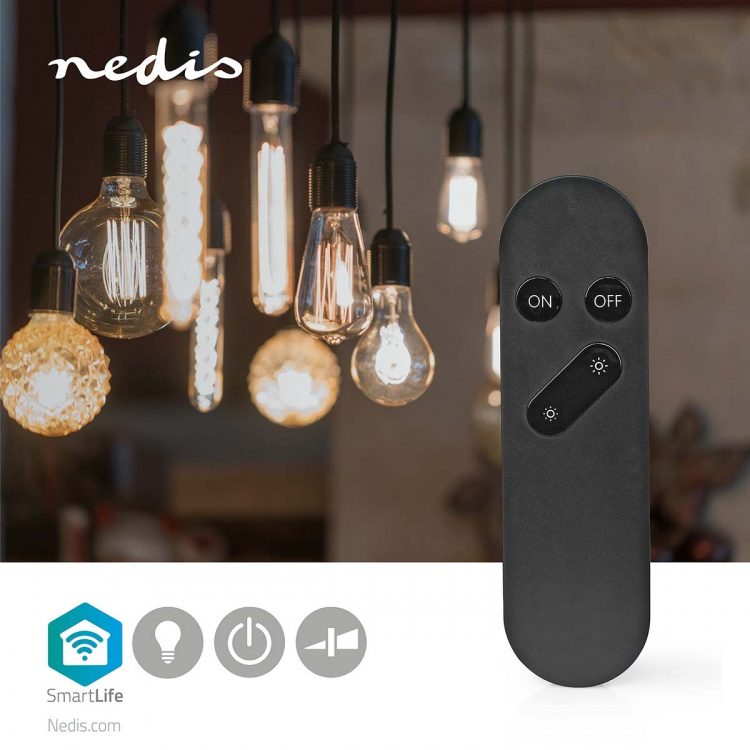 Nedis SmartLife Remote Control | Wi-Fi | Number of buttons: 4 | Android™ / IOS | Black
