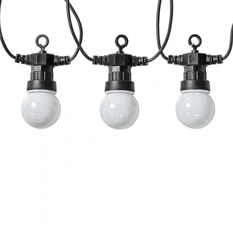 Nedis SmartLife Decorative Lights | Party Lights | Wi-Fi | RGB / White | 10 LED\'s | 9.00 m | Android™ / IOS | Bulb diameter: 50 mm