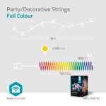 Nedis SmartLife Decorative Lights | Party Lights | Wi-Fi | RGB / White | 10 LED\'s | 9.00 m | Android™ / IOS | Bulb diameter: 50 mm