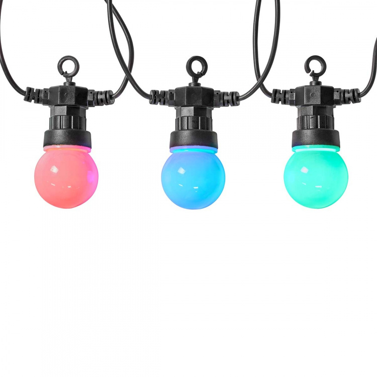 Nedis SmartLife Decorative Lights | Party Lights | Wi-Fi | RGB / White | 20 LED\'s | 10 m | Android™ / IOS | Bulb diameter: 50 mm Nedis SmartLife Decorative Lights | Party Lights | Wi-Fi | RGB / White | 20 LED\'s | 10 m | Android™ / IOS | Bulb diameter: 50 mm