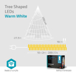 Nedis Smart Christmas lights | Wi-Fi | Warm White | 200 LED\'s | 20.0 m | 10 x 2 m | Android™ / IOS