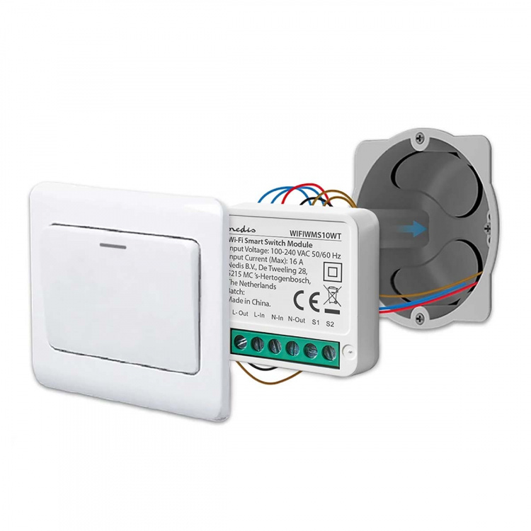 Nedis SmartLife Power Switch | Switch | 3680 W | Terminal Connection | App available for: Android™ / IOS