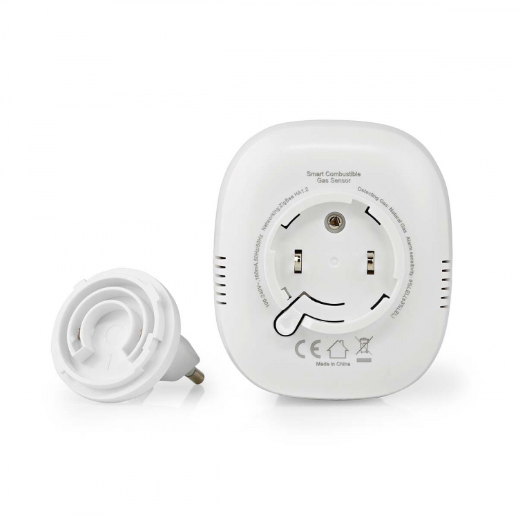 Nedis SmartLife Gas Detector | Zigbee 3.0 | Mains Powered | Sensor life cycle: 5 year | EN 50194-1:2009 | Android™ / IOS | With test button | 75 dB | White Nedis SmartLife Gas Detector | Zigbee 3.0 | Mains Powered | Sensor life cycle: 5 year | EN 50194-1:2009 | Android™ / IOS | With test button | 75 dB | White